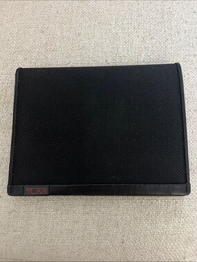Men’s TUMI wallet Black Textured & leather Travel Organizer cards money ID